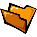 folder,tangerine icon