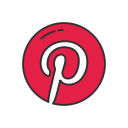 pinterest, pinterest button, pinterest logo, social media svg vector icon