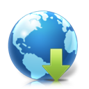 downloads, earth, planet, world icon