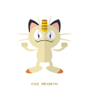 kanto, meowth, normal, pokemon svg vector icon
