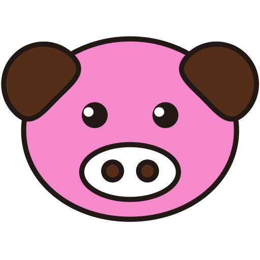 Pig svg vector icon