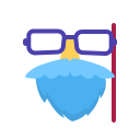 eyeglass, mask, newyears, party svg vector icon