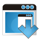 application, down, window icon