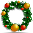 christmas, decoration, ornament, wreath icon