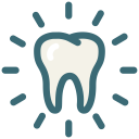 bright, dental, dental care, dentist, dentistry, tooth, white tooth svg vector icon