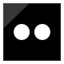 flickr, logo, media, social svg vector icon