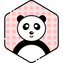 bear, face, panda, smile svg vector icon