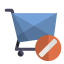 shoping,cart,cancel icon