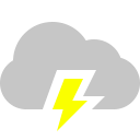 cloud, lightning svg vector icon