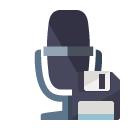 radio,microphone,diskette icon
