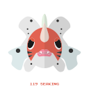 kanto, pokemon, seaking, water svg vector icon