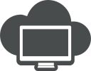 cloud, cloud computing, computer desktop, display, imac, monitor, screen svg vector icon