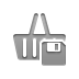 shopping,basket,diskette icon