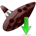 ocarina,down,instrument,descend,download,fall,decrease,descending icon