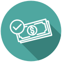 buy, money, payment, successful purchase, successful transaction, transaction, withdraw money svg vector icon