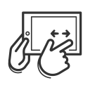 browsing, control, gadget, gesture, handheld, tablet, touchscreen svg vector icon