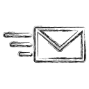 inbox, message, productivity, send, shape, social svg vector icon