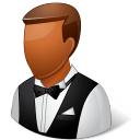 dark, male, waiter icon