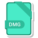 dmg, document, extension, format, paper svg vector icon
