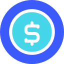 coin, currency, dollar, finance, money svg vector icon