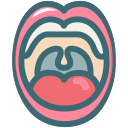 clean teeth, dental, dentist, oral, oral hygiene, tongue, uvula svg vector icon