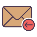 chat, email, envelope, internet, left, letter, mail svg vector icon