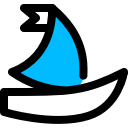 boat, sailboat, sailing svg vector icon