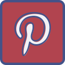 metro, outline, pinterest svg vector icon