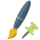 brush,push,pin icon