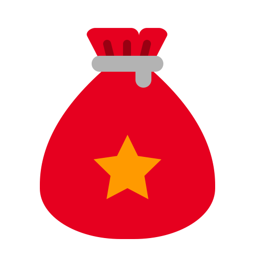 Santa Bag Gift Pr svg vector icon