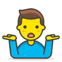 1, man, shrugging svg vector icon