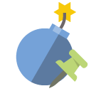 bomb,push,pin icon