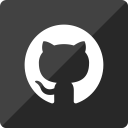 github, gloss, media, social, square svg vector icon