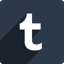 media, shadow, social, square, tumblr svg vector icon