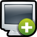 add, computer, create, crt, my icon
