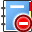 delete, notebook icon