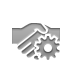 hand,handshake,gear icon