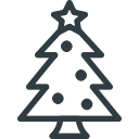 christmas, ornament, pine, star, tree svg vector icon