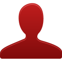 red, user icon
