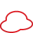 basic, cloud, red, weather icon