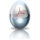 acrobat, adobe, egg icon