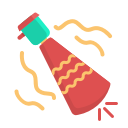 newyears, party, trumpet svg vector icon