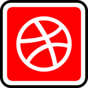 dribbble, media, social svg vector icon