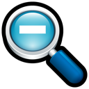 out, search, zoom icon