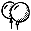 balloons, celebration, decoration, party svg vector icon