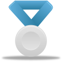 metal,silver,blue icon