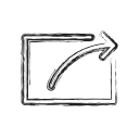 arrow, export, file, share, social svg vector icon