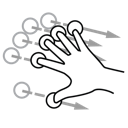 finger, five, flick, gestureworks icon