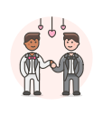 dance, gay, wedding svg vector icon