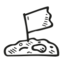 astronomy, flag, mars landing, moon landing, outer space, space svg vector icon